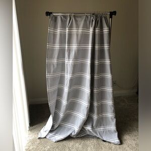 Gray & White Striped Shower Curtains